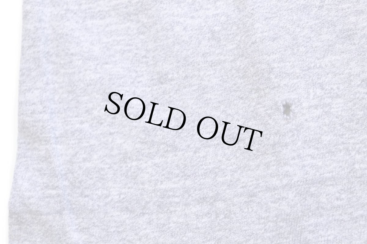 画像7: 80s USA製 Championチャンピオン LOYOLA CHICAGO 三段中抜き ひび割れプリント 88/12 Tシャツ 杢グレー L (7)