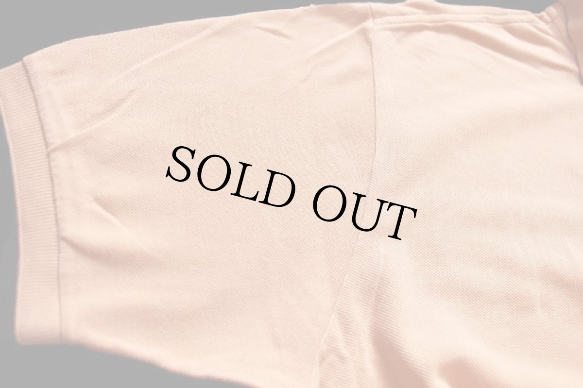 画像6: 80s フランス製 LACOSTE ラコステ ワンポイント コットン 鹿の子 ポロシャツ 薄オレンジ 5★190 (6)