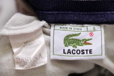 画像4: 80s スペイン製 LACOSTEラコステ ワンポイント スキッパーネック コットン 鹿の子 ポロシャツ グレー 6 (4)