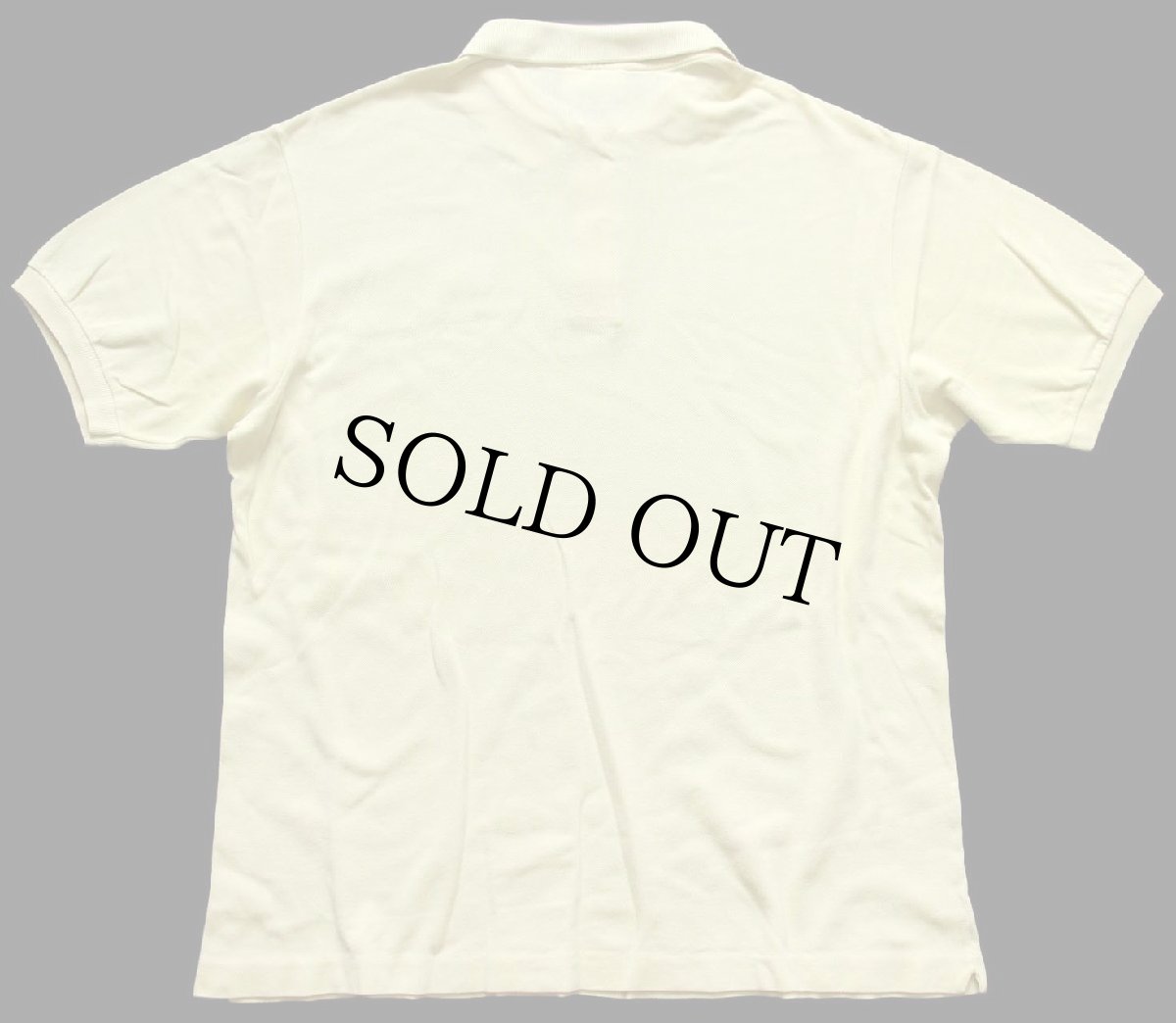 画像2: 70s フランス製 CHEMISE LACOSTE ラコステ ワンポイント コットン 鹿の子 ポロシャツ 薄黄 6★185 (2)