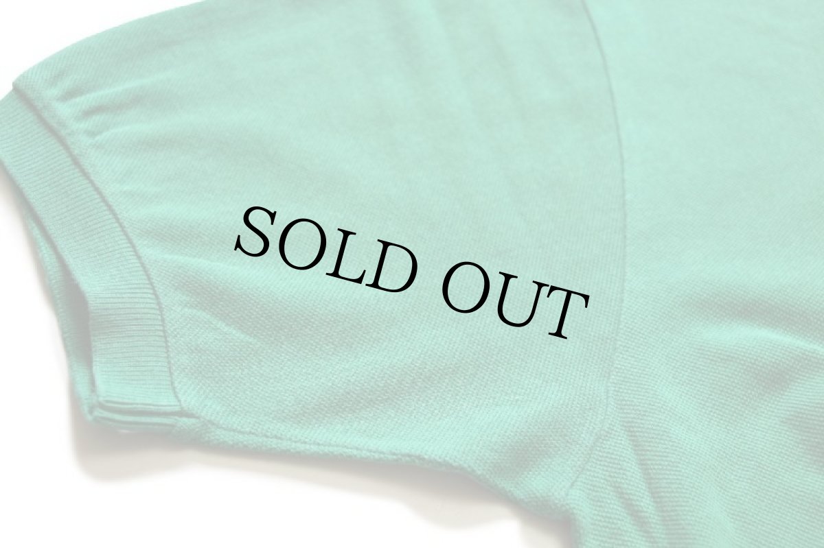 画像6: 70s フランス製 CHEMISE LACOSTE ラコステ ワンポイント コットン 鹿の子 ポロシャツ 緑 7★189 (6)