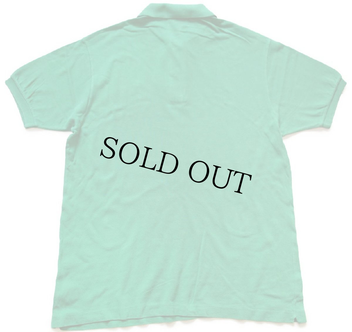 画像2: 70s フランス製 CHEMISE LACOSTE ラコステ ワンポイント コットン 鹿の子 ポロシャツ 緑 7★189 (2)