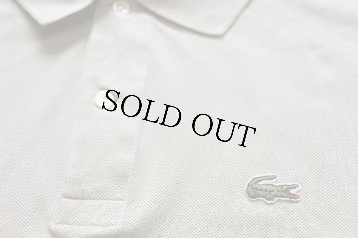 画像5: 70s フランス製 CHEMISE LACOSTE ラコステ ワンポイント コットン 鹿の子 ポロシャツ ライトグレー 6★186 (5)