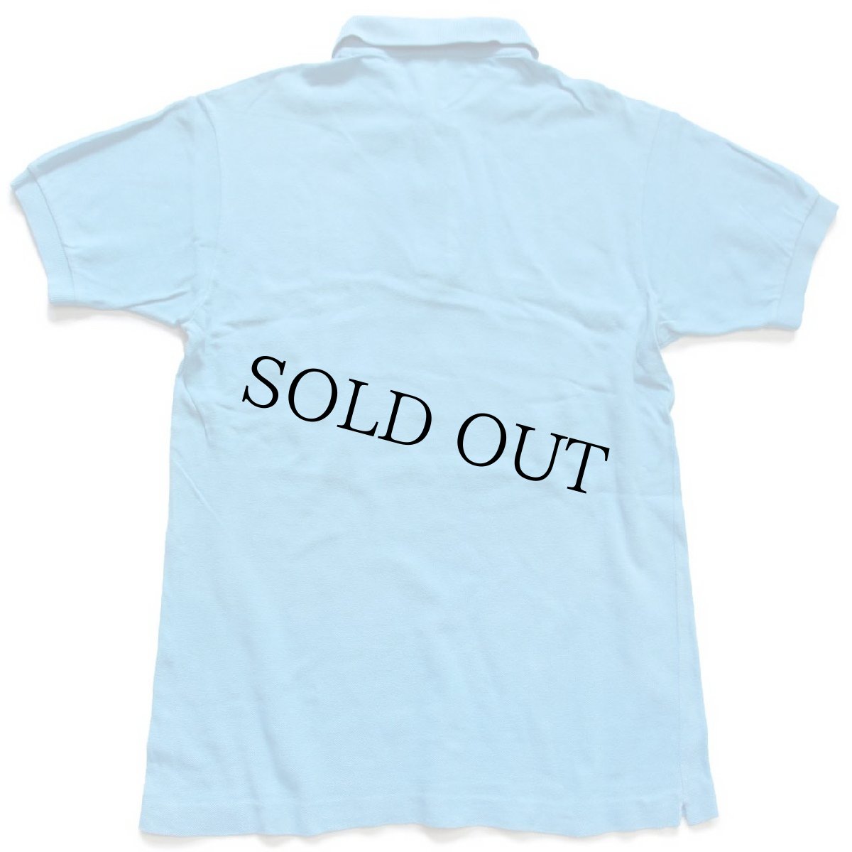 画像2: 70s フランス製 CHEMISE LACOSTE ラコステ ワンポイント コットン 鹿の子 ポロシャツ 水色 4★187 (2)