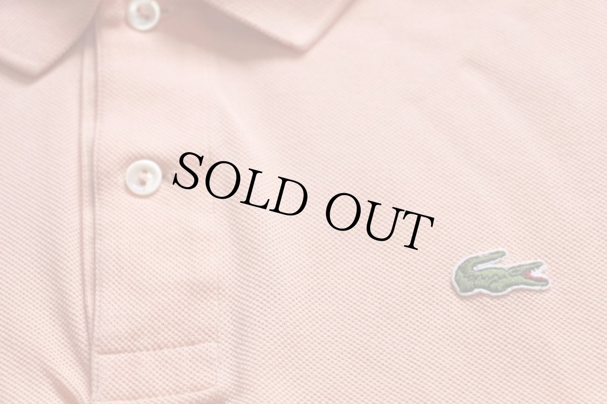 画像5: 70s フランス製 CHEMISE LACOSTE ラコステ ワンポイント コットン 鹿の子 ポロシャツ ピンク 6★182 (5)