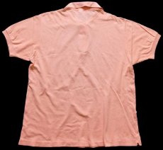 画像2: 70s フランス製 CHEMISE LACOSTE ラコステ ワンポイント コットン 鹿の子 ポロシャツ ピンク 6★182 (2)
