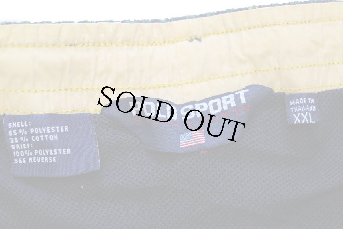 画像5: 90s POLO SPORTポロ スポーツ ラルフローレン チェック シアサッカー スイムショーツ ショートパンツ XXL★特大 (5)