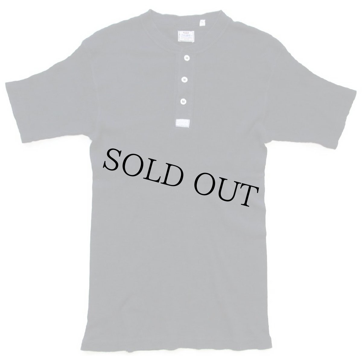 画像2: 90s イタリア製 Levi'sリーバイス ヘンリーネック コットン リブTシャツ 黒 L★ユーロ (2)