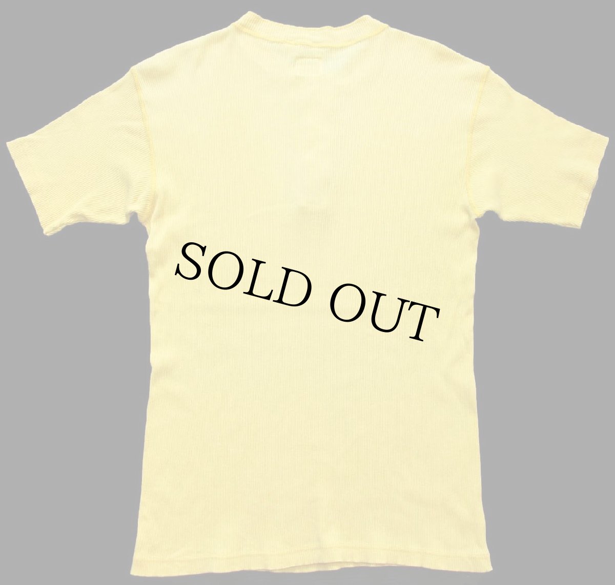 画像3: 90s Levi'sリーバイス ヘンリーネック コットン リブTシャツ 黄 L★ユーロ (3)