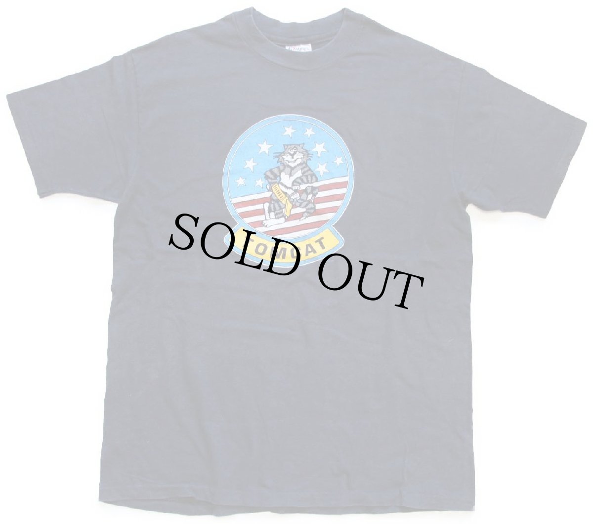 画像2: 80s USA製 Hanes TOMCAT コットンTシャツ 黒 XL (2)