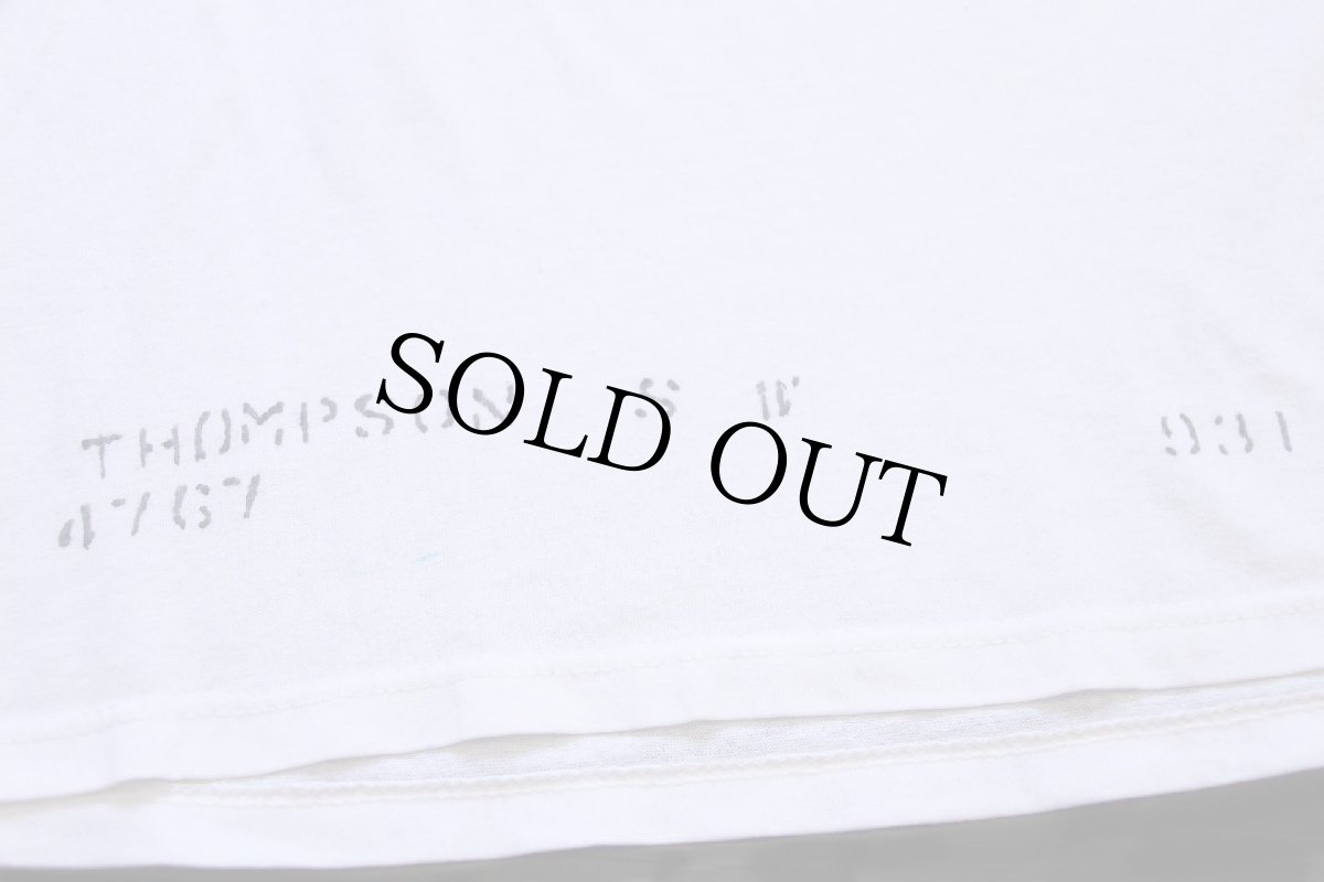 画像5: 80s U.S.NAVY ロゴ ステンシル リンガーTシャツ 白×ナス紺 (5)