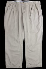 画像2: 00s ポロ ラルフローレン CLASSIC FIT ツータック コットン チノパン グレーベージュ w48B L32★275 特大 (2)