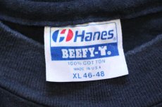 画像4: 80s USA製 Hanes TOMCAT コットンTシャツ 黒 XL (4)