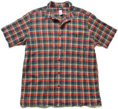 画像1: patagoniaパタゴニア A/C Shirts チェック 半袖 オーガニックコットン ガーゼシャツ TKD XL (1)