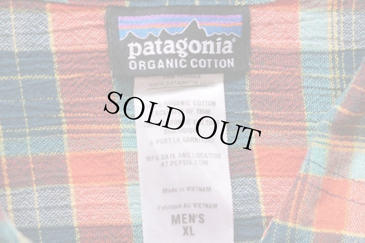 画像4: patagoniaパタゴニア A/C Shirts チェック 半袖 オーガニックコットン ガーゼシャツ TKD XL (4)