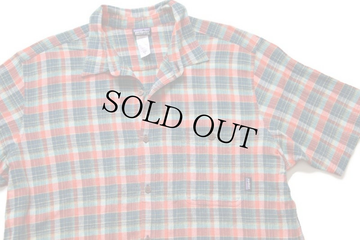 画像3: patagoniaパタゴニア A/C Shirts チェック 半袖 オーガニックコットン ガーゼシャツ TKD XL (3)