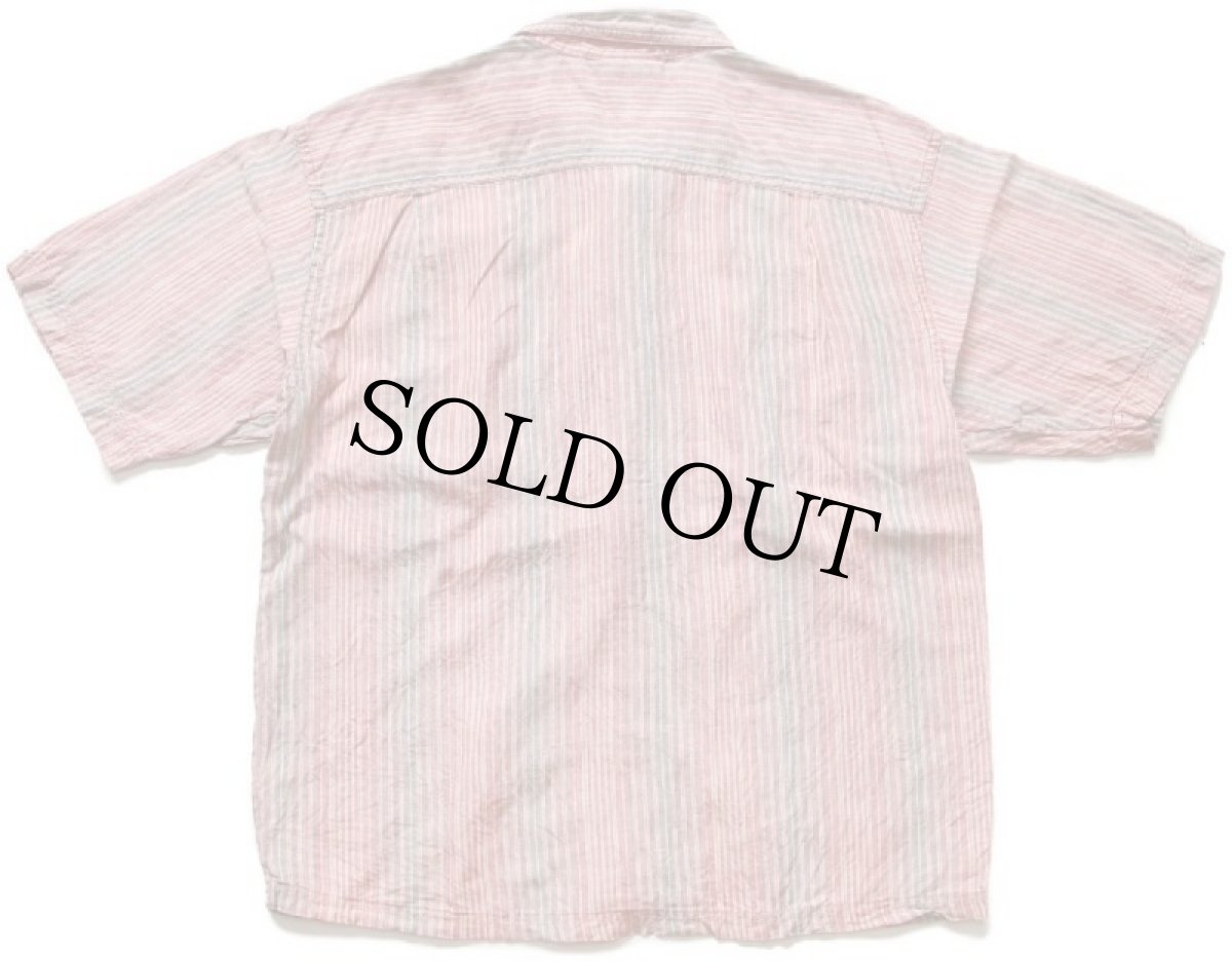 画像2: 00s patagoniaパタゴニア ランダムストライプ 半袖 ヘンプシャツ カスタム M (2)