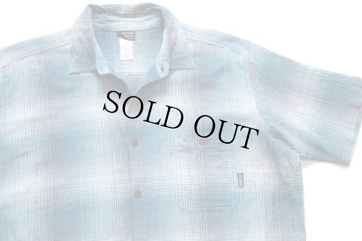 画像3: patagoniaパタゴニア A/C Shirts オンブレチェック 半袖 オーガニックコットン ガーゼシャツ LOG XL (3)