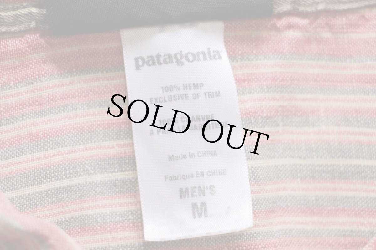 画像5: 00s patagoniaパタゴニア ランダムストライプ 半袖 ヘンプシャツ カスタム M (5)