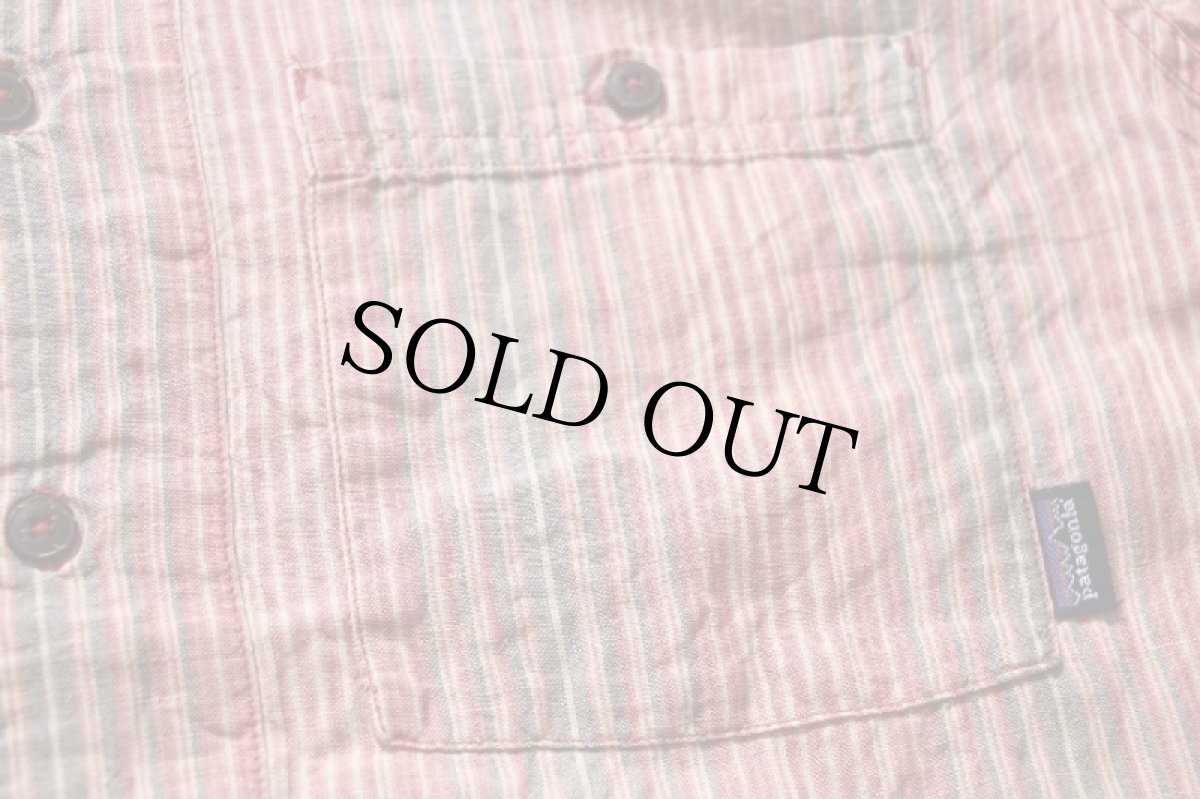 画像6: 00s patagoniaパタゴニア ランダムストライプ 半袖 ヘンプシャツ カスタム M (6)