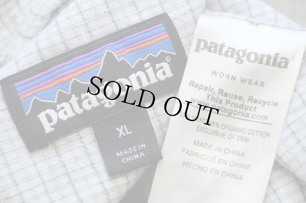 画像4: patagoniaパタゴニア Back Step Shirt バック ステップ チェック 半袖 ヘンプ×オーガニックコットンシャツ XL (4)