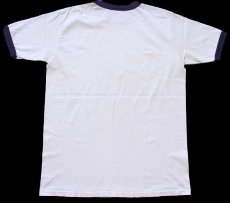 画像3: JOHNSTON USAFA コットン リンガーTシャツ 白×紺 L★U.S.AIR FORCE USAF (3)