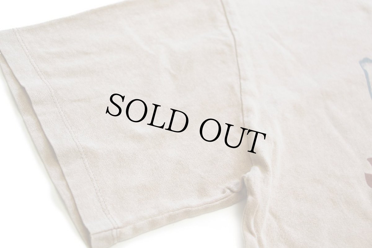 画像6: RECOLTE DANS MON JARDIN チューリップ アート コットンTシャツ 薄茶 フェード (6)