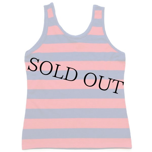 70s Sears 太ボーダー タンクトップ 紺×赤 Boys 16 - Sixpacjoe Web Shop