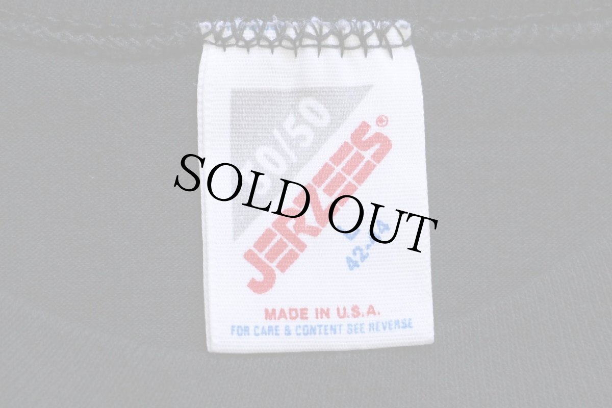 画像4: 90s USA製 JERZEES 無地 ポケットTシャツ 黒 L (4)