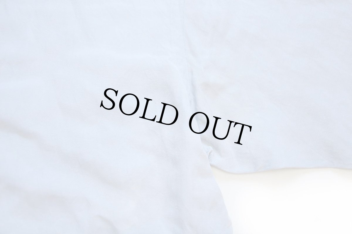 画像5: 00s ラルフローレン BLAKE ワンポイント ボタンダウン シルク×リネンシャツ ブルーグレー XXL★特大 (5)