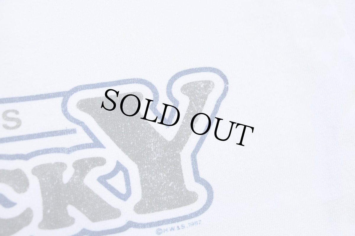 画像4: 80s USA製 WILDCATS KENTUCKY Vネック コットン フットボールTシャツ 白 L (4)