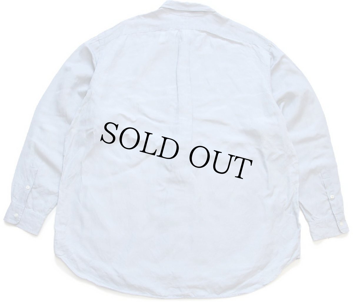 画像2: 00s ラルフローレン BLAKE ワンポイント ボタンダウン シルク×リネンシャツ ブルーグレー XXL★特大 (2)