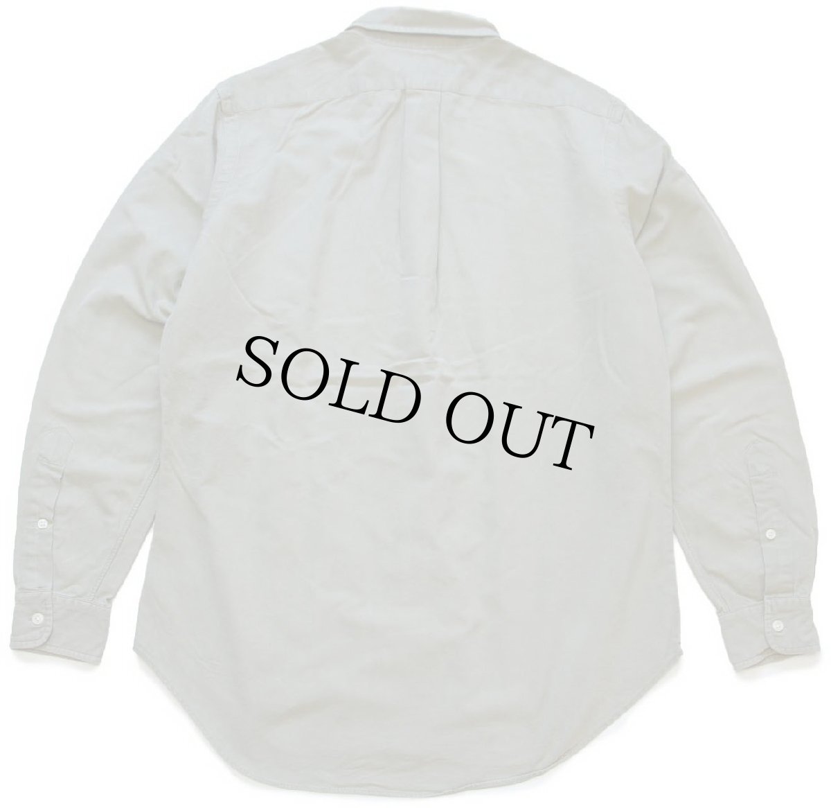 画像2: 00s ラルフローレン CLASSIC FIT ワンポイント ボタンダウン オックスフォード コットン×シルクシャツ グリーングレー S (2)