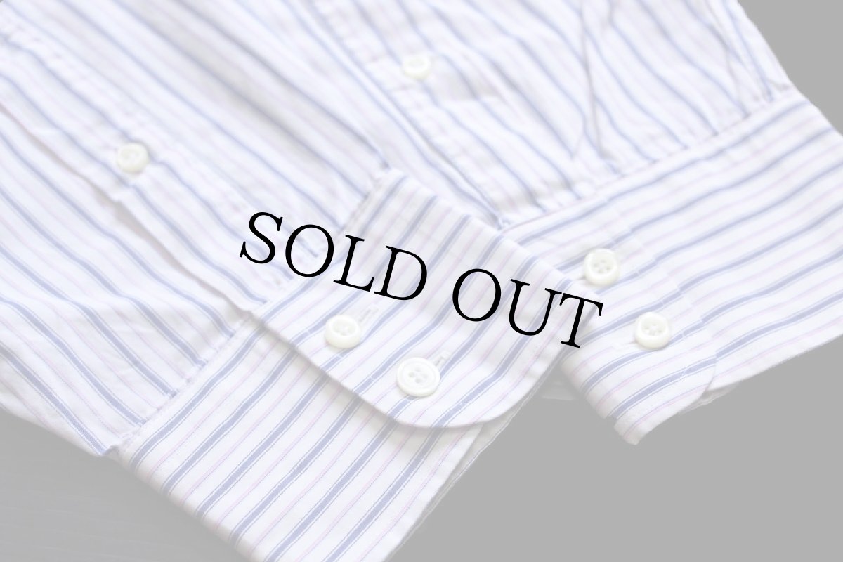 画像5: 00s USA製 Brooks Brothersブルックスブラザーズ Makers and Merchants マルチストライプ ワイドカラー コットンシャツ 17-36 (5)