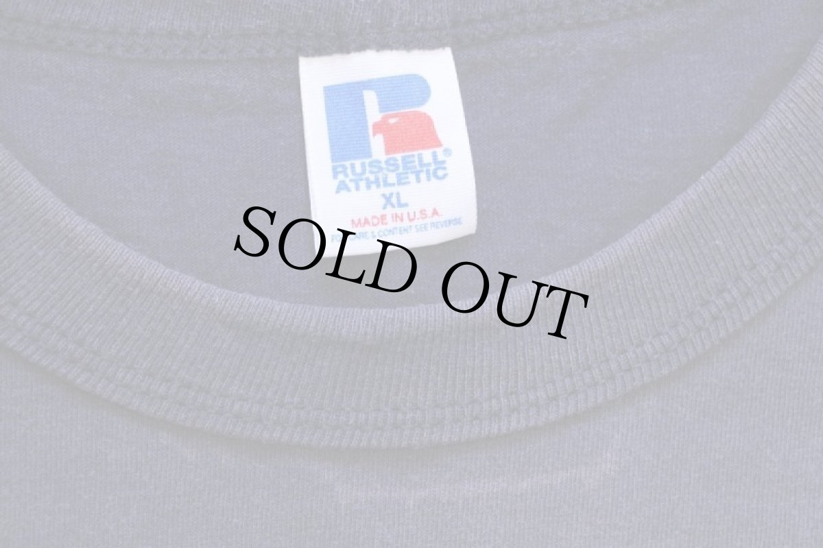 画像5: 80s USA製 RUSSELLラッセル MICHIGAN コットンTシャツ ナス紺 フェード XL (5)