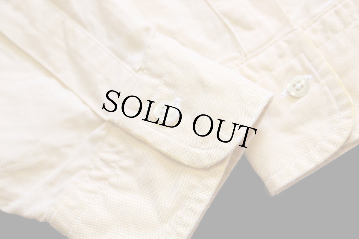 画像6: 90s USA製 Brooks Brothersブルックスブラザーズ 無地 ボタンダウン オックスフォード スーピマ コットンシャツ 薄黄 16.5-34 (6)