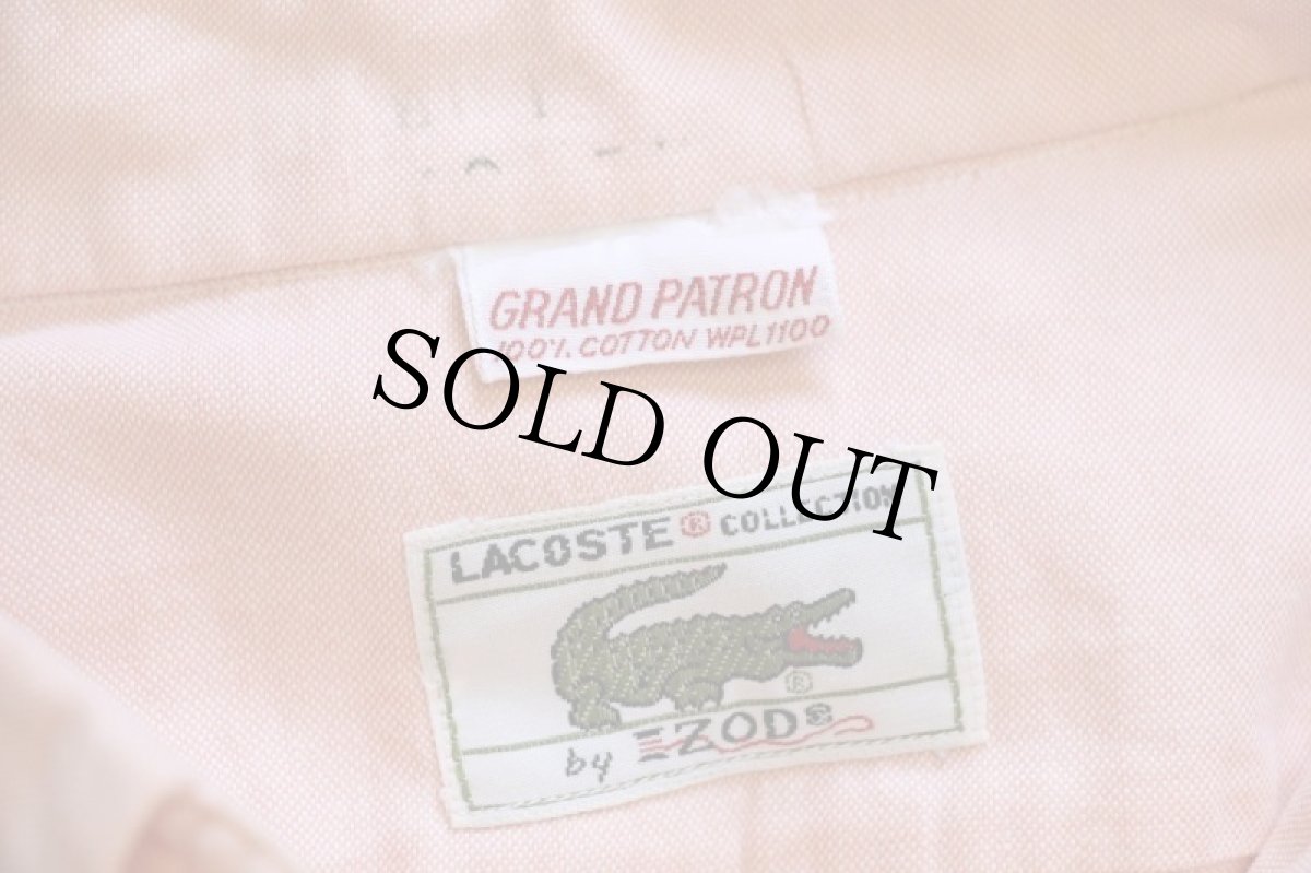 画像4: 70s LACOSTEラコステ by IZOD ワンポイント ボタンダウン オックスフォード コットンシャツ ピンク GRAND PATRON (4)