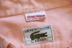 画像4: 70s LACOSTEラコステ by IZOD ワンポイント ボタンダウン オックスフォード コットンシャツ ピンク GRAND PATRON (4)