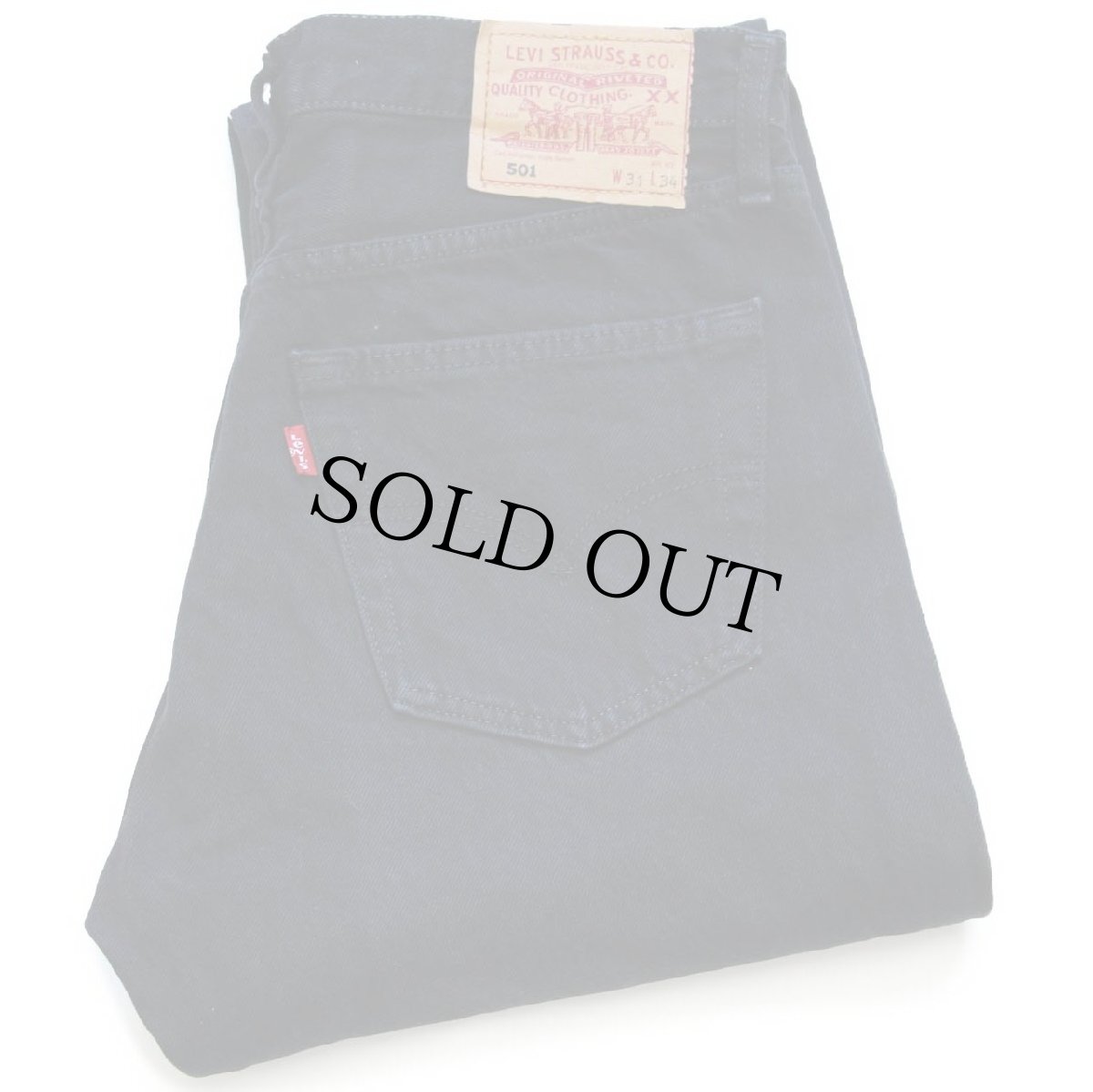 画像1: 90s 英国製 Levi'sリーバイス 501 後染め ブラック デニムパンツ w31 L34★ユーロ (1)