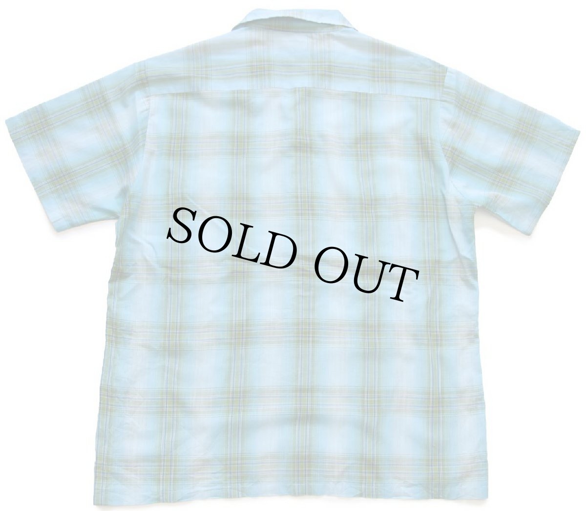 画像2: 70s Penneys TOWNCRAFT オンブレチェック オープンカラーシャツ M (2)