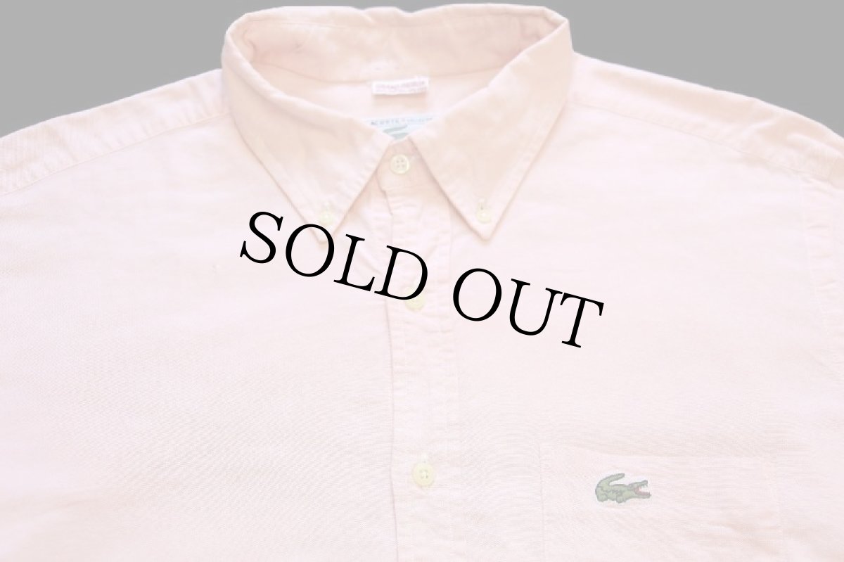 画像3: 70s LACOSTEラコステ by IZOD ワンポイント ボタンダウン オックスフォード コットンシャツ ピンク GRAND PATRON (3)