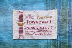 画像5: 70s Penneys TOWNCRAFT オンブレチェック オープンカラーシャツ M (5)