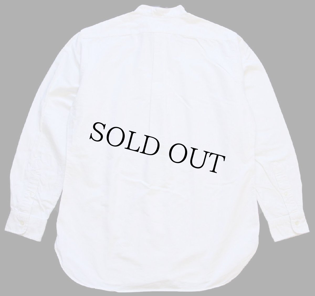 画像2: 00s ラルフローレン CLASSIC FIT ワンポイント マチ付き バンドカラー オックスフォード コットンシャツ 白 M (2)