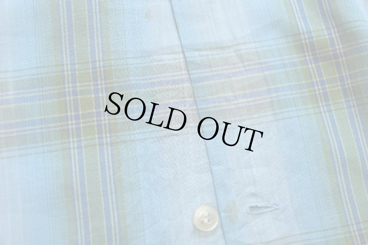 画像6: 70s Penneys TOWNCRAFT オンブレチェック オープンカラーシャツ M (6)