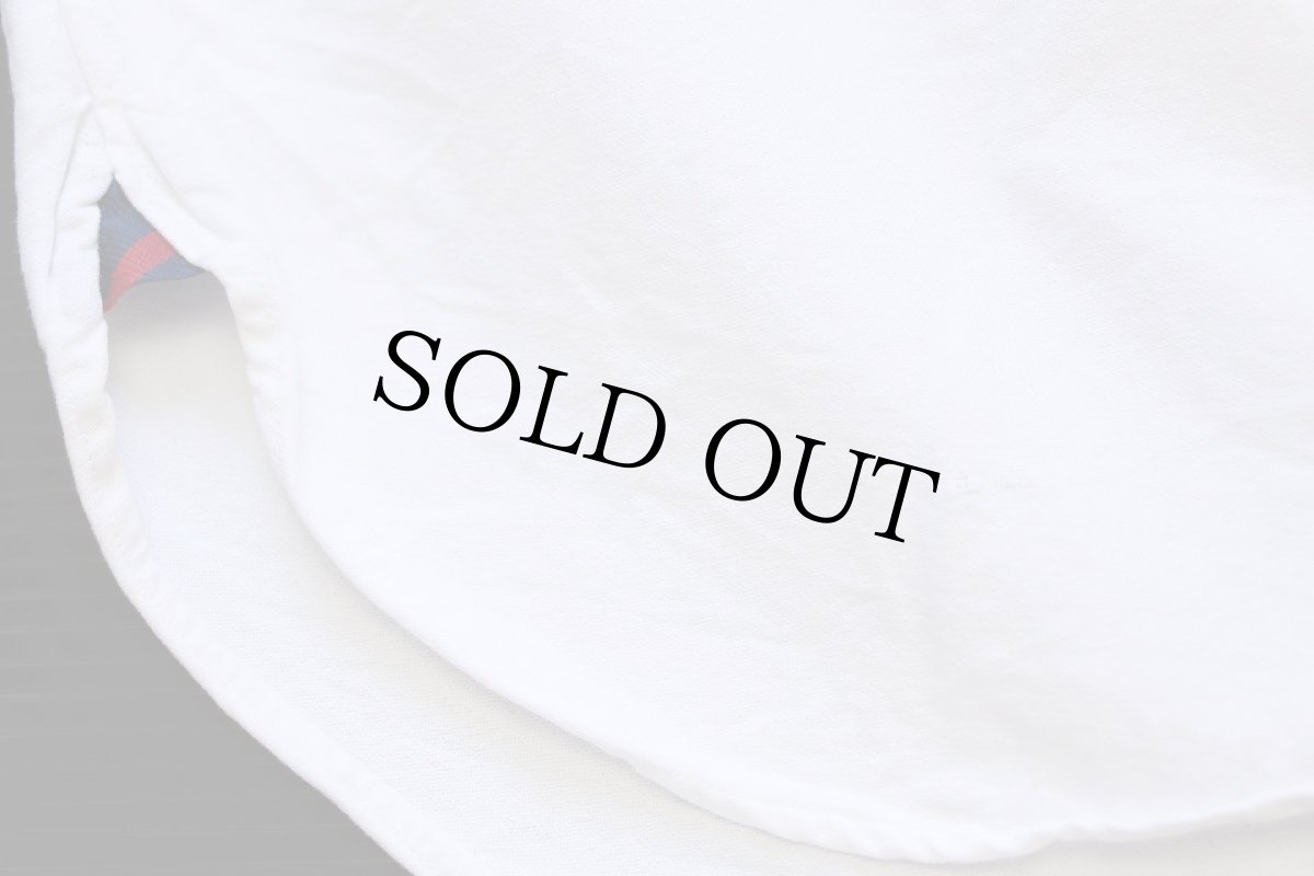 画像5: 00s ラルフローレン CLASSIC FIT ワンポイント マチ付き バンドカラー オックスフォード コットンシャツ 白 M (5)