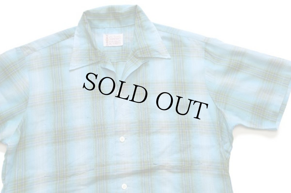 画像3: 70s Penneys TOWNCRAFT オンブレチェック オープンカラーシャツ M (3)