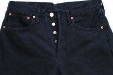 画像4: 90s 英国製 Levi'sリーバイス 501 後染め ブラック デニムパンツ w31 L34★ユーロ (4)