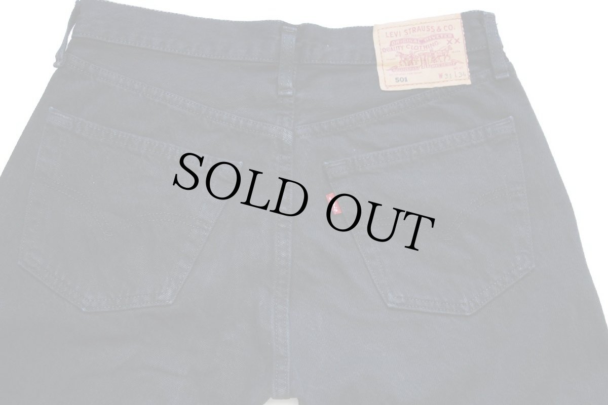 画像5: 90s 英国製 Levi'sリーバイス 501 後染め ブラック デニムパンツ w31 L34★ユーロ (5)