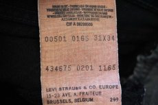 画像7: 90s 英国製 Levi'sリーバイス 501 後染め ブラック デニムパンツ w31 L34★ユーロ (7)