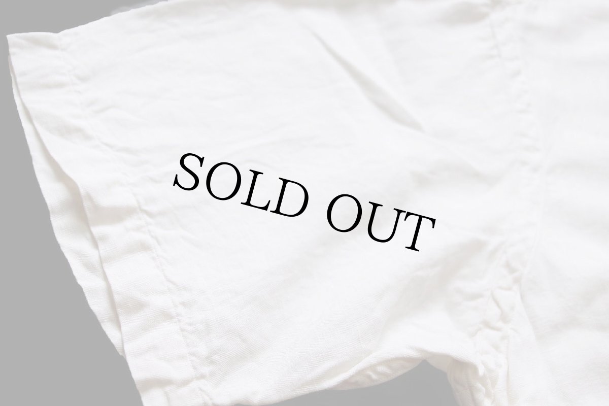 画像8: 90s ポロ ラルフローレン ワンポイント 織り柄 半袖 リネン×シルク オープンカラーシャツ アイボリー XL★CALDWELL (8)